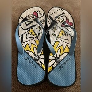 Brighton Moda Wedge “Love” Flip Flops